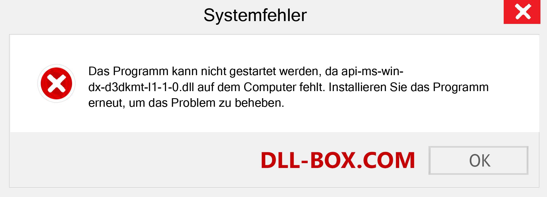 api-ms-win-dx-d3dkmt-l1-1-0.dll-Datei fehlt?. Download für Windows 7, 8, 10 - Fix api-ms-win-dx-d3dkmt-l1-1-0 dll Missing Error unter Windows, Fotos, Bildern